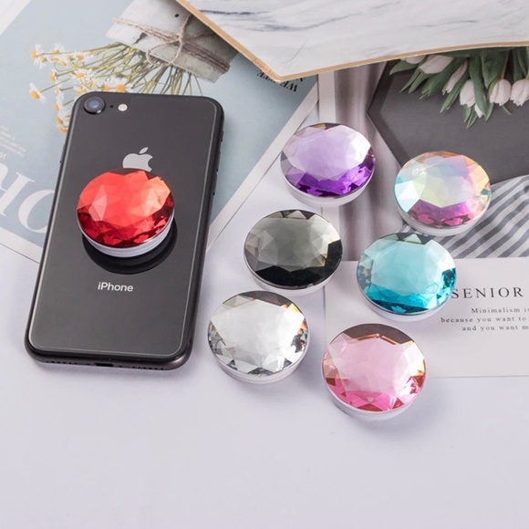 Accessories - Diamond phone finger foldable expanding stand hold